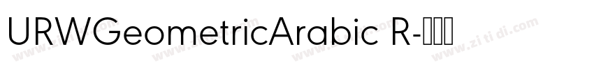 URWGeometricArabic R字体转换